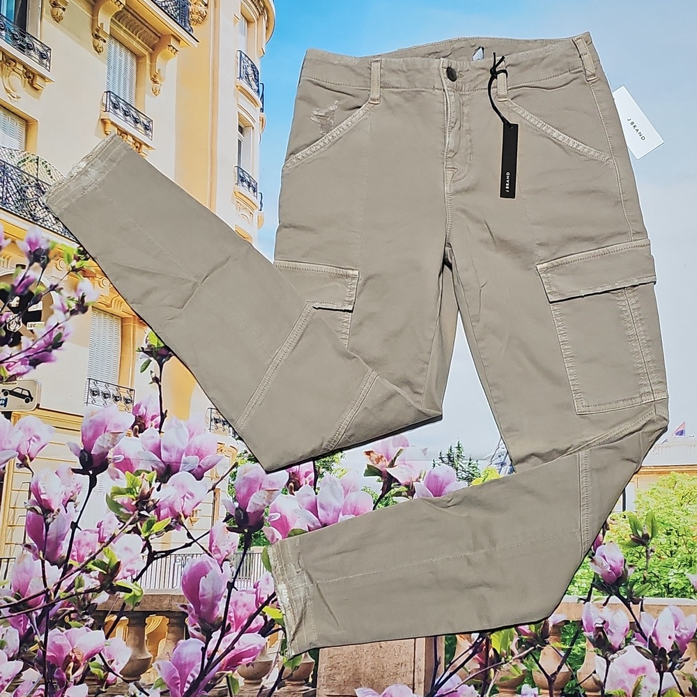 J Brand Distressed Skinny Cargo Pants Size 26 New